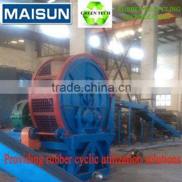 waste tire recycle plant rubber powder pulverizer whole tire shredder rubber block grinder tire wire machine rubber shredder