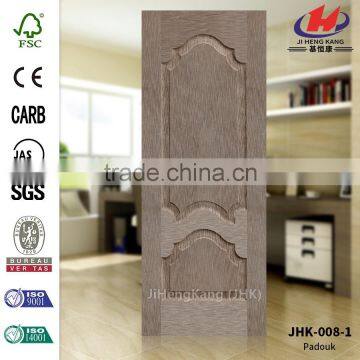 JHK-008-1 Most Popular Flute Moulded Paddock Veneer Wood HDF Door Skin Manufacture