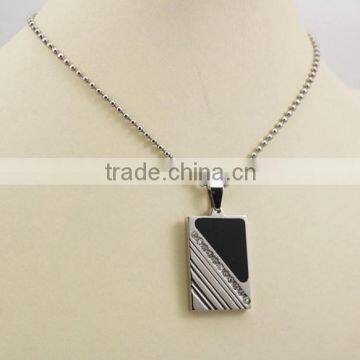 Trendy 316L Stainless Steel Dog Tag Pendant Necklace photo-6