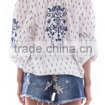 New Casual Daily Autumn off Shoulder Latest Fashion Blouse Design photo-5