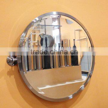 polished modern style bathroom frame round wall mounted swivel wall mirror