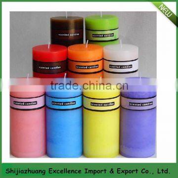 wholesale colored and scented giant pillar candles