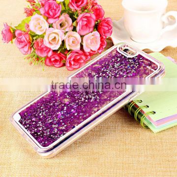 New Coming Transparent Clear Glitter Star Dynamic Liquid Quicksand Phone Back Cover Phone Case For Iphone7