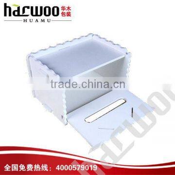 White MDF paper towel box