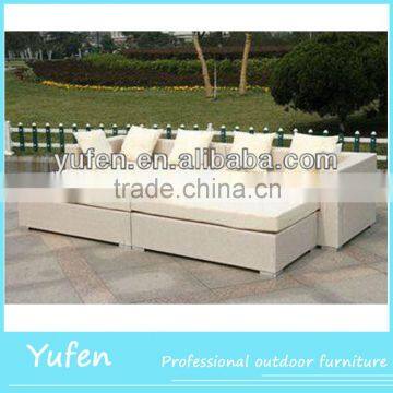 Aluminum rattan daybed sofa