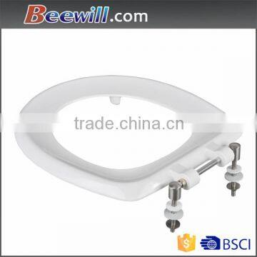 Ring only disabled toilet seat with S304 stainless steel bar hinge for public toilet