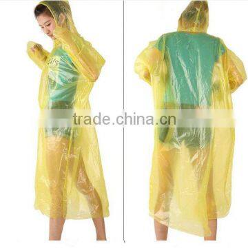 disposable PE adult rain poncho