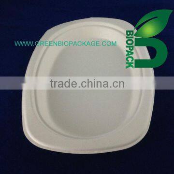 400ml Sugarcane Bagasse Pulp Plate