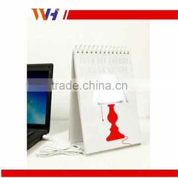 Page by Page Turn Fashionable Calendar USB Led Lamp photo-2