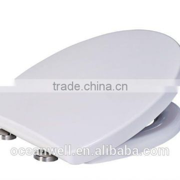 Toilet seat with soft close stainless steel hinge for portable wc for EU market