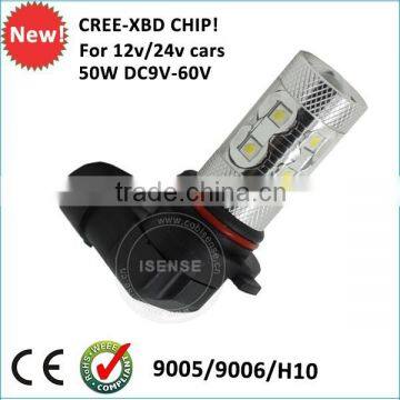 50watt DC 9V-60v 9005 9006 H10 H8 H4 H7 H9 H11 H16 diy led auto lamp LED fog light