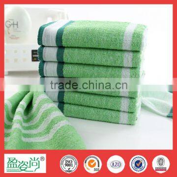 Cotton Face Towel With China Wholesale Green Strip Hotel Towel photo-4