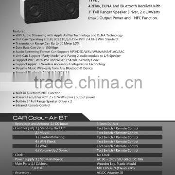 Fidek CAR Colour Air BT Portable Bluetooth Speaker Wifi Audio Streaming With Airplay Stpeaker