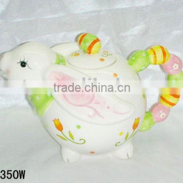 Easter rabbit ceramic tea pot