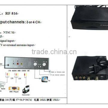 Cheaper price RF modulator for north american market RF-816 3 or 4 channel input