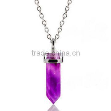 Custom fashional necklace jewelry natural stone pendulum pendant