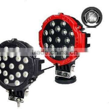 Waterproof auto led work light 10w 12w 15w 18w 20w 24w 27w 36w 51W led work light for tuning car super bright led driving light