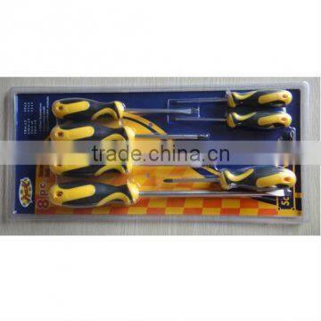 8pcs screwdriver set with turneries in blister card packing