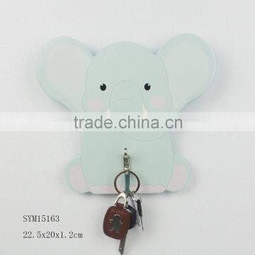 Baby Elephant Shape Wooden Cloth Hooks with Waterproof Feature