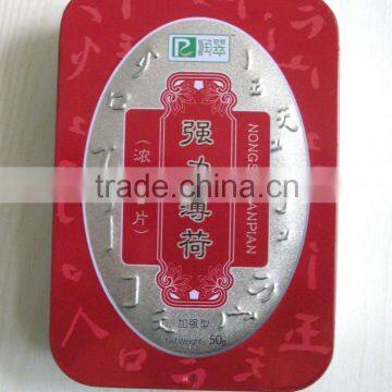 costly lozenge push and pull metal tin box