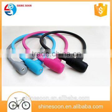 Cheap price Silicon Overmoundled bicycle bike anti-theft cable lock