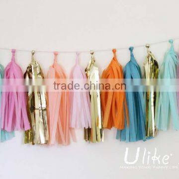 Diy foil Tissue Tassel Garland pearl and diamonds party decorations                        
                                                Quality Choice