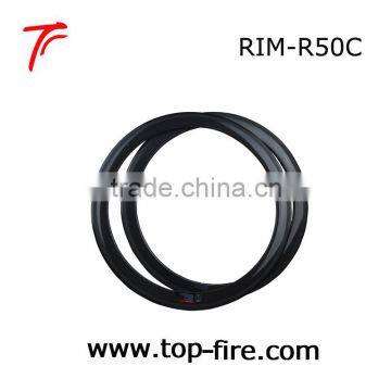 Popular road bicycle clincher carbon rims Rim-R50C for sale