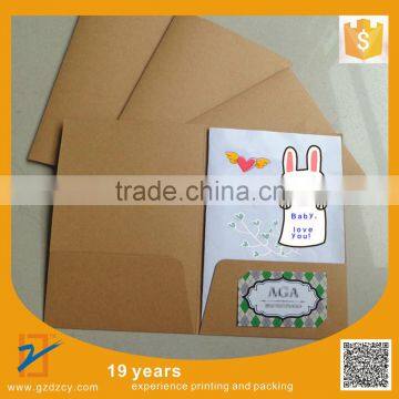 10pcs 15.2*21.5cm (A5) Kraft Paper File Folder Blank Document Folder, Free Shipping