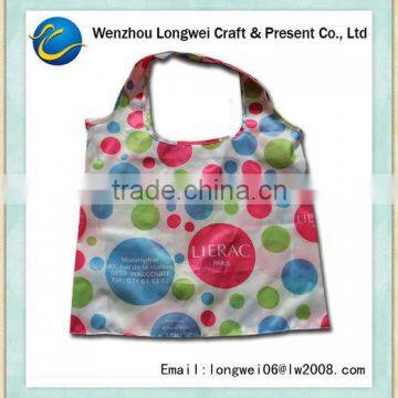 cute dot wholesale reusable bag shop/nylon shopping bag