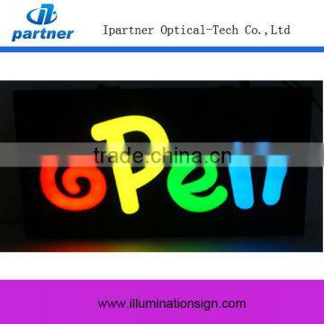 2013 Alibaba hot sale acrylic cafe led open sign for advertising and promotion