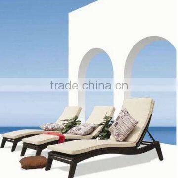 In/outdoor Rattan round lounger sofa bed