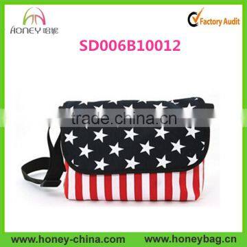 Patriotic USA Flag Stars And Stripes Messenger Bag, Crossbody Bag