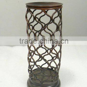 Wroght iron home decoration table top Black pillar holder, Black candle holder