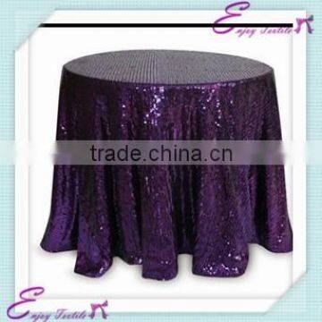 YHT#134 sequin polyester banquet wedding wholesale cheap table cloth linen overlay