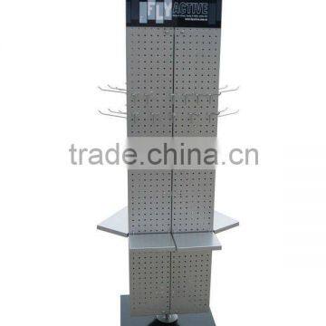 Supermarket Simple sheet metal, Wire Metal Display Racks pegboard display stand