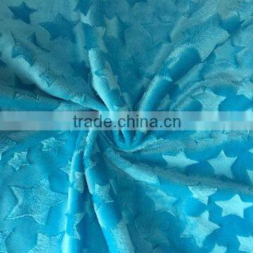 China Manufacturer 14 Colors Available Polyester Cuddle Star Design Fabric