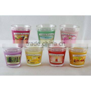 scented colored glass candle 65D x65H