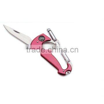 New LED Alloy Carabiner With Pocket Knife