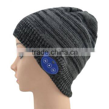 Soft Warm Beanie Hat Wireless Bluetooth Smart Cap Headphone Headset Speaker Mic