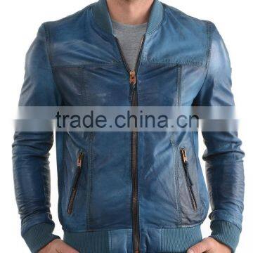 Classical Mens Classic Leather Jacket Fashion 2016 photo-3
