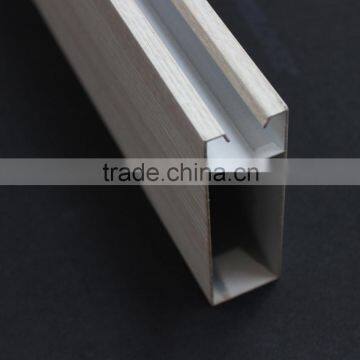 Wood Grain Aluminum Lath Ceiling Metal Suspend Linear Ceiling Square Tube Screen Ceiling Tiles photo-5