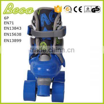 Wholesale Mix Color Adjustable Blue Roller Quad Skate for Kids photo-3