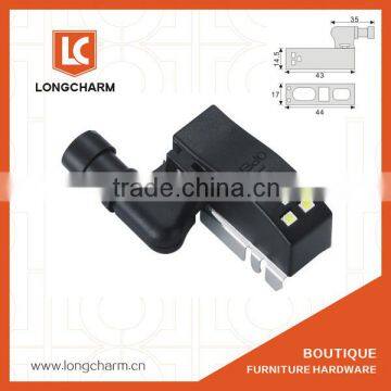 pressing plastic gray LED lighting LED hinge light for cabinet hinge made in China