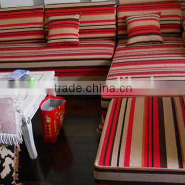 wholdsale price stripe waterproof soft sofa cushion fabric