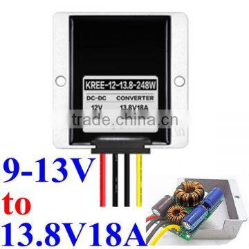Step Up Power Converter DC12V(9-13V) to DC13.8v 18A Voltage Regulator/Transformer Module 200W 248Wmax