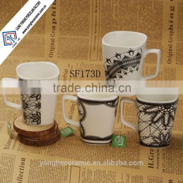 8oz small square shaped coffee mugs