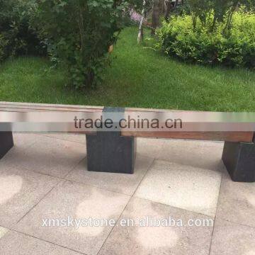 Popilar Style Natural Granite stone G654 Black Stone Garden Long Bench Chairs