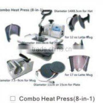 China versatility 8 in 1 heat transfer machine with CE