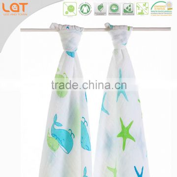 LAT Pre-washed 100% cotton muslin newborn organic cotton wraps