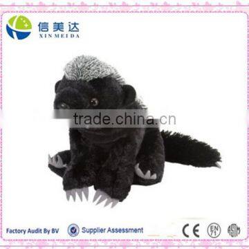 Plush Black Honey Badger Animal Toy